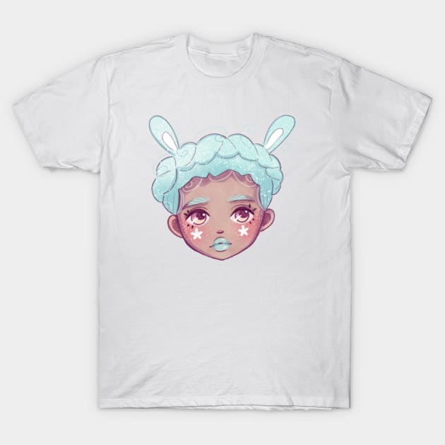 Bunny Girl Aqua T-Shirt by Alina.soul.notes